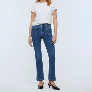 Madewell Kick Out Crop Jeans in Elkton Wash Patch Pocket Edition